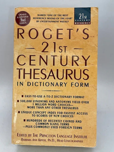 Roget's 21st Century Thesaurus by Barbara Ann Kipfer - Book Express - Used Print Books