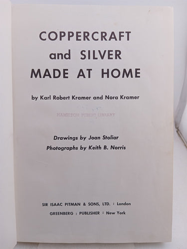 Coppercraft and silver made at home by K,N. Kramer