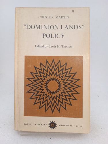 Print Books - Dominion Lands Policy by Chester Martin - Book Express