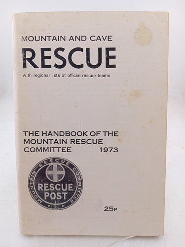 Print Books - Mountain and cave rescue the handbook of the mountain rescue committee by Mountain Rescue Committee - Book Express