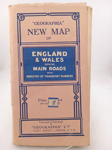Print Books - Geographia New Map of England & Wales Showing Main Roads with M of T. Numbers by Geographia Ltd - Book Express