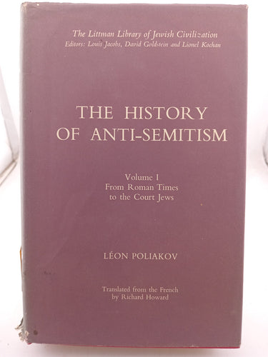 Print Books - The History of Anti Semitism 2 Volumes by Leon Poliakov - Book Express