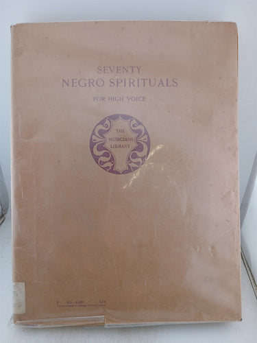 Print Books - Seventy Negro Spirituals for High Voice by Fisher,Williams,Arms - Book Express