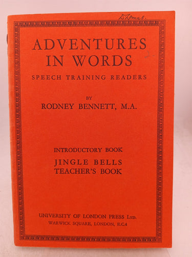 Print Books - Adventure in Words: Speech Training Readers (Book - Jingle Bells Teacher's Book) by Rodney Bennett - Book Express