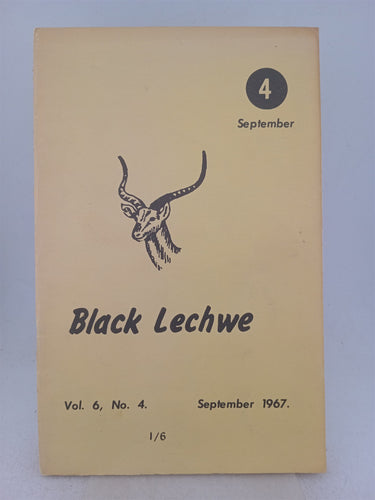 Print Books - Black Lechwe, vol 6 no 4 by Wildlife Conservation Society Of Zambia - Book Express