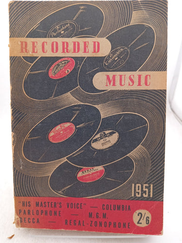 Print Books - Catalogue of Recorded Music: Imported English Records 1951 by The Gramaphone Company - Book Express