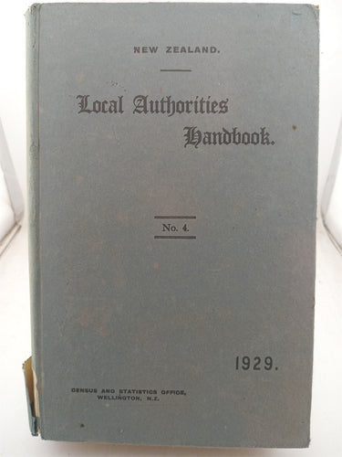Print Books - The Local Authorities Handbook 1929 4th Issue by Nz Government Printer - Book Express
