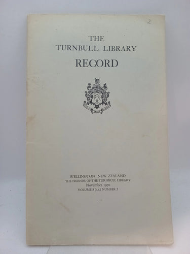 The Turnbull lIbrary record vol 3 no 3 Nov 1970 by unknown - Book Express - Used Print Books