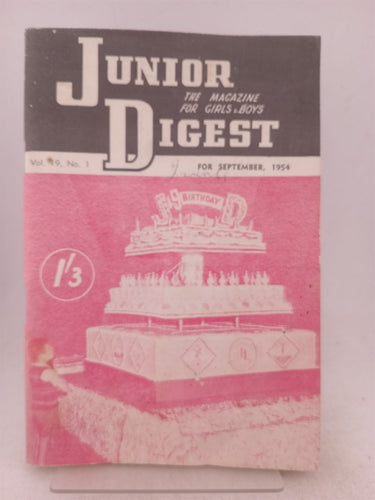 Print Books - Junior Diges the magazine for boys and girls vol 19 no 1 Sept. 1954 by unknown - Book Express