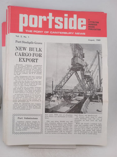 Print Books - Portside the port of Canterbury news vol 1 no 1 Aug. 1968 - 200 (190 issues) by Lyttelton Harbour Board - Book Express