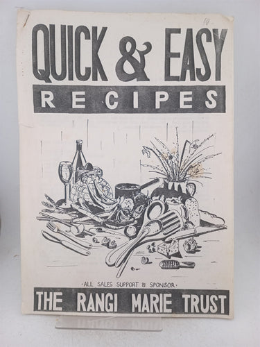 Print Books - Quick and easy recipes by Rangi Marie Trust - Book Express