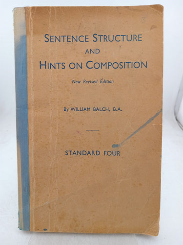 Print Books - Sentence Structure and Hints on Composition (Standard 4) by William Balch - Book Express