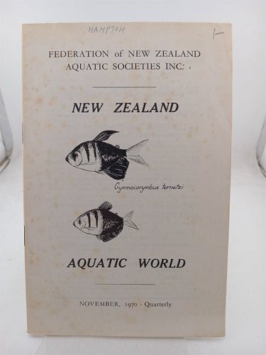 Print Books - New Zealand Aquatic world November 1970 by Federation Of Nz Aquatic Societies - Book Express