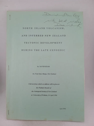 Print Books - North Island volcanism and inferred New Zealand tectonic development during the late cenozoic by David Kear - Book Express