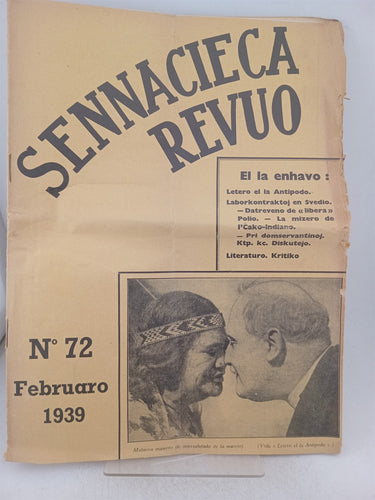 Print Books - Sennaciera Revuo, no. 72, feb 1939 by Sennacieca Asocio Tutmond - Book Express