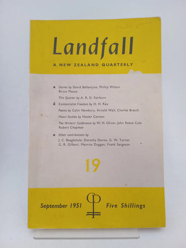 Landfall 19 - a NZ Quarterly by Charles Brasch (editor) - Book Express - Used Print Books