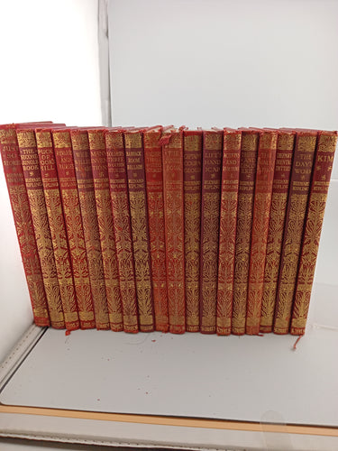 Rudyard Kipling Collection of Pocket Books in Red Leather Deluxe 18 Volumes by Rudyard Kipling - Book Express - Used Print Books