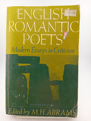 English Romantic Poets: Modern Essays in Criticism by M. H. Abrams - Book Express - Used Print Books