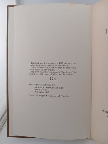 Supplement to Hocken's bibliography of New Zealand literature by A. H. Johnstone - Book Express - Used Print Books