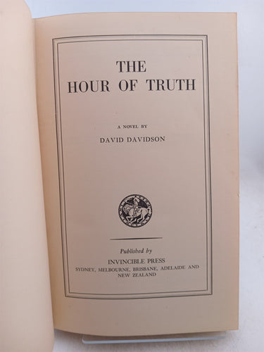The Hour of Truth by David Davidson