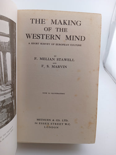 The Making of the Western Mind by F. Melian Stawell, F. S. Marvin - Book Express - Used Print Books