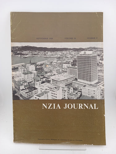 New Zealand Institute Architects Journal September 1969 Volume 36 Number 9 by NZIA - Book Express - Used Print Books