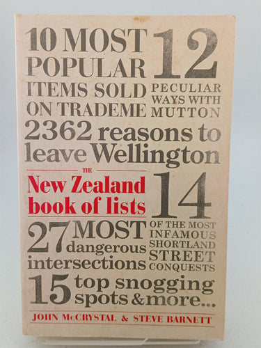 Print Books - The New Zealand Book of Lists by John McCrystal, Stephen Barnett - Book Express