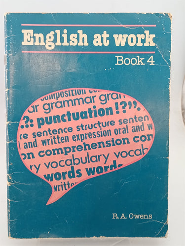 Print Books - English at Work, Book 4 by R.A. Owens - Book Express