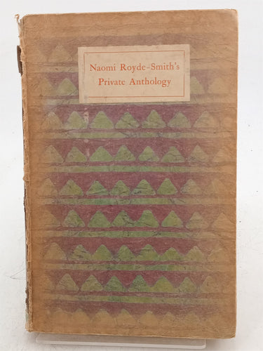 - A Private Anthology by Naomi Royde-Smith - Book Express