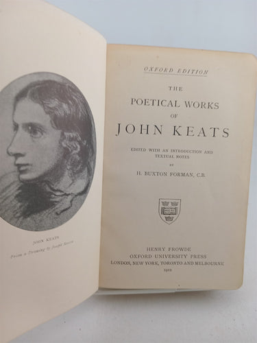 The Poetical Works of John Keats by H. Buxton Forman (Editor)