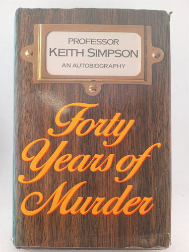 Print Books - Forty Years of Murder by Keith Simpson - Book Express