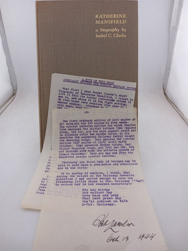 Katherine Mansfield : A Biography by Isabel C. Clarke