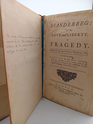 Scanderbeg or Love and Liberty a Tragedy by Thomas Whincop - Book Express - Used Print Books