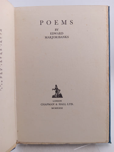 Poems by Edward Marjoribanks