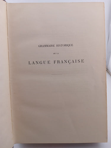 Grammaire historique de la langue Francaise-tome premier by Nyrop.Kr