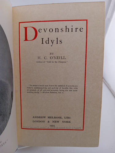 Devonshire idyls by H C. O'Neill