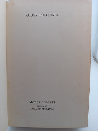 Rugby football by H.B.T. Wakelam