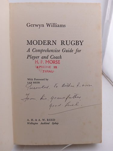 Modern Rugby: A Comprehensive Guide for Player and Coach by Gerwyn Williams