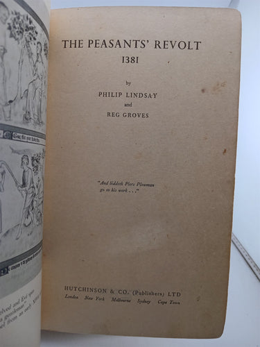 The peasants revolt 1381 by P Lindsay,R. Groves