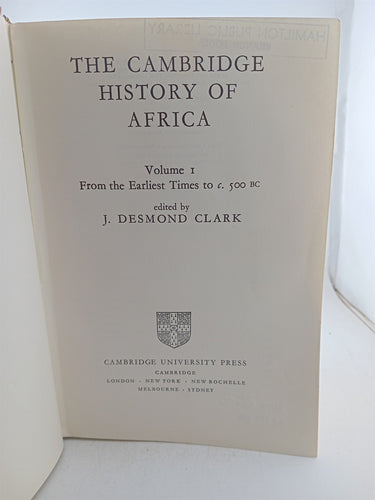 The Cambridge History of Africa 8 Volumes by Cambridge University Press