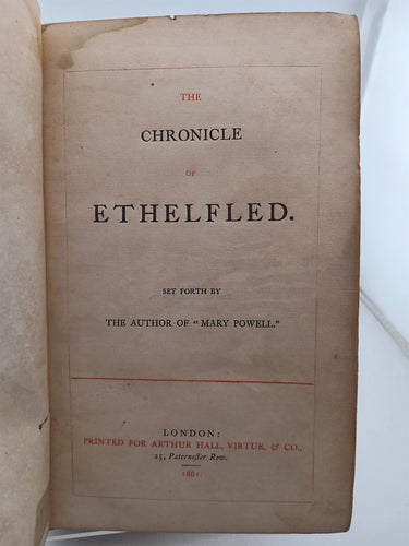 The Chronicle of Ethelfled by Anne Manning