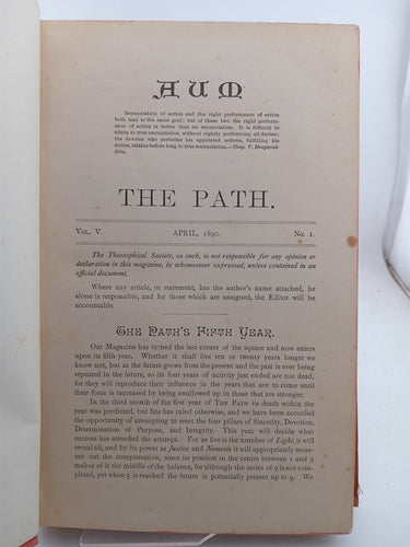 The path (magazine)  April 1890 - Feb 1891 by Theosophical Society