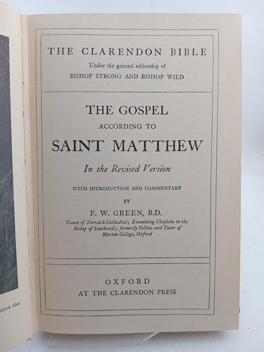 The gospel according to Saint Matthew by F.W. Green