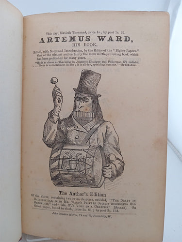 Artemus Ward (his travels) Among the Mormons by E.P Hingston (editor)