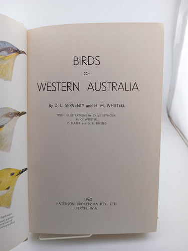 Birds of Western Australia by Serventy,D.L.&Whittell,H.M.