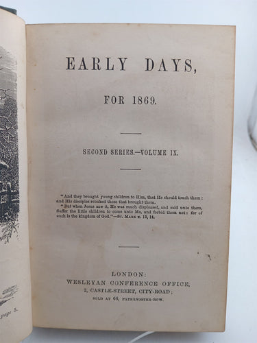 Early days for 1869  second series volume 9 by Wesleyan Conference Office