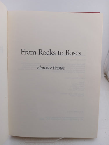 Print Books - From rocks to roses by Florence Preston - Book Express