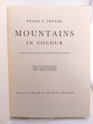 Mountains in colour by F.S. Smythe