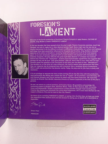 Print Books - Foreskins Lament Theatre Programme by Greg Mcgee - Book Express