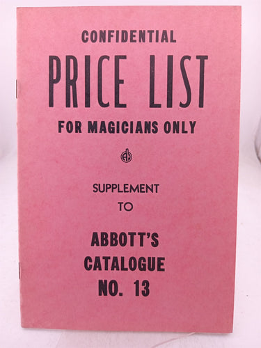 Catalogue No. 13 by Abbotts